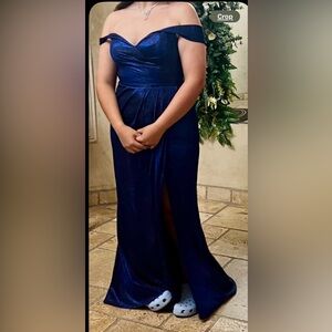 Elegant Blue Women's Dress